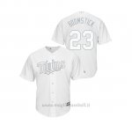 Maglia Baseball Hombre Minnesota Twins 23 Nelson Cruz 2019 Players Weekend Replica Bianco