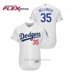 Maglia Baseball Uomo Los Angeles Dodgers Cody Bellinger 150th Aniversario Patch Flex Base Bianco