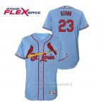 Maglia Baseball Uomo St. Louis Cardinals Marcell Ozuna 150th Aniversario Patch Flex Base Blu