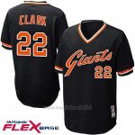 Maglia Baseball Uomo San Francisco Giants Will Clark Majestic Autentico Collezione Flex Base Nero
