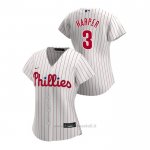 Maglia Baseball Donna Philadelphia Phillies Bryce Harper 2020 Replica Primera Bianco