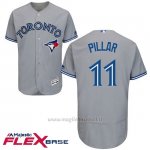 Maglia Baseball Uomo Toronto Blue Jays Kevin Pillar Grigio Flex Base Autentico Collezione