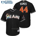 Maglia Baseball Uomo Miami Marlins 44 A.j. Ramos Nero2017 Cool Base