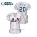 Maglia Baseball Donna New York Mets Pete Alonso Cool Base Majestic 1ªBianco