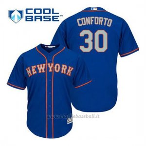 Maglia Baseball Uomo New York Mets Michael Conforto 30 Blu Alterner Cool Base