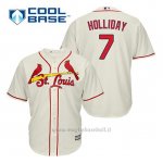 Maglia Baseball Uomo St. Louis Cardinals Matt Holliday 7 Crema Alterner Cool Base