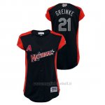 Maglia Baseball Donna Arizona Arizona Diamondbacks 2019 All Star Game Workout National League Zack Greinke Blu