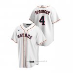 Maglia Baseball Uomo Houston Astros George Springer Replica Primera Bianco