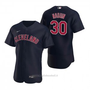 Maglia Baseball Uomo Cleveland Indians Tyler Naquin Alternato Autentico 2020 Blu