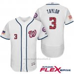 Maglia Baseball Uomo Washington Nationals 2017 Estrellas y Rayas Michael Taylor Bianco Flex Base