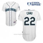 Maglia Baseball Uomo Seattle Mariners Robinson Cano 22 Bianco 1ªCool Base