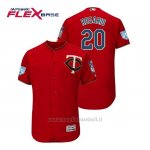 Maglia Baseball Uomo Minnesota Twins Eddie Rosario Flex Base Entrenamiento De Primavera 2019 Rosso
