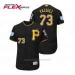 Maglia Baseball Uomo Pittsburgh Pirates Felipe Vazquez Flex Base Entrenamiento De Primavera 2019 Nero