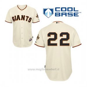 Maglia Baseball Uomo San Francisco Giants Jake Peavy 22 Crema 1ªCool Base