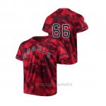 Maglia Baseball Hombre Los Angeles Angels Jc Ramirez Camuffamento Autentico Collezione Rosso