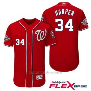 Maglia Baseball Uomo Washington Nationals Bryce Harper Scarlet 2018 All Star Alterner Flex Base