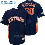 Maglia Baseball Uomo Houston Astros 2017 Postseason Dallas Keuchel Blu Cool Base