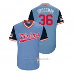 Maglia Baseball Uomo Minnesota Twins Robbie Grossman 2018 Llws Players Weekend Grossman Light TOrnto Blue Jays