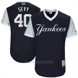 Maglia Baseball Uomo New York Yankees 2017 Little League World Series Luis Severino Blu