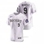 Maglia Baseball Uomo Colorado Rockies Daniel Murphy Autentico Bianco