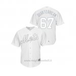Maglia Baseball Hombre New York Mets 67 Seth Lugo 2019 Players Weekend Replica Bianco