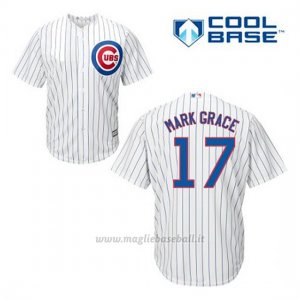 Maglia Baseball Uomo Chicago Cubs 17 Mark Grace Bianco 1ªCool Base