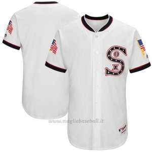 Maglia Baseball Uomo Chicago White Sox Bianco 1917 Turn Back The Clock