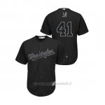 Maglia Baseball Hombre Washington Nationals 41 Joe Ross 2019 Players Weekend Replica Nero