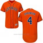 Maglia Baseball Uomo Houston Astros George Springer Arancione Alterner Autentico