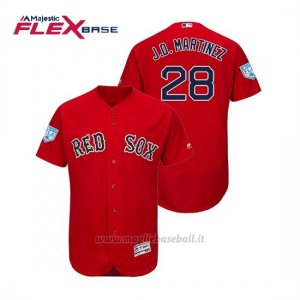 Maglia Baseball Uomo Boston Red Sox J.d. Martinez Flex Base Entrenamiento De Primavera 2019 Rosso