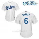 Maglia Baseball Uomo Los Angeles Dodgers Darwin Barney 6 Bianco 1ªCool Base