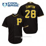 Maglia Baseball Uomo Pittsburgh Pirates Brandon Cumpton 28 Nero Alterner Cool Base