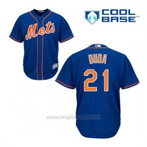 Maglia Baseball Uomo New York Mets Lucas Duda 21 Blu Alterner 1ªCool Base