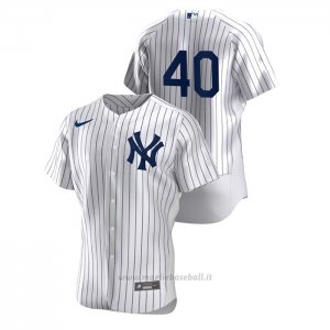 Maglia Baseball Uomo New York Yankees Luis Severino Autentico Bianco