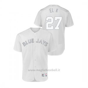 Maglia Baseball Uomo T Oronto Blue Jays Vladimir Guerrero Jr. 2019 Players Weekend Autentico Bianco