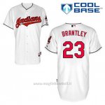 Maglia Baseball Uomo Cleveland Indians Michael Brantley 23 Bianco 1ªCool Base
