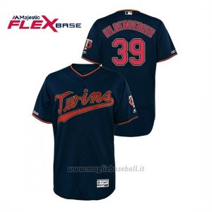 Maglia Baseball Uomo Minnesota Twins Trevor Hildenberger 150th Aniversario Patch Autentico Flex Base Blu