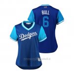 Maglia Baseball Donna Los Angeles Dodgers Brian Dozier 2018 Llws Players Weekend Bull Royal