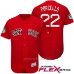Maglia Baseball Uomo Boston Red Sox Rick Porcello Rosso 2017 Allenamento Primaverile Flex Base Giocatore