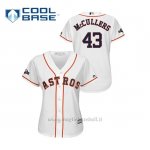 Maglia Baseball Donna Houston Astros 43 Lance Mccullers 2019 Postseason Cool Base Bianco