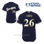 Maglia Baseball Uomo Milwaukee Brewers Kyle Lohse 26 Blu Blu Alterner Cool Base