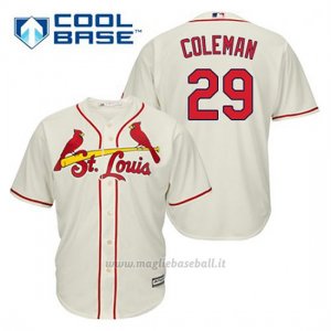 Maglia Baseball Uomo St. Louis Cardinals Vince Coleman 29 Crema Alterner Cool Base