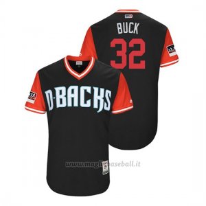 Maglia Baseball Uomo Arizona Diamondbacks Clay Buchholz 2018 Llws Players Weekend Buck Nero