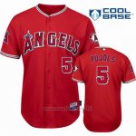 Maglia Baseball Uomo Los Angeles Angels Rosso Andre Ethier Majestic Cool Base Giocatore