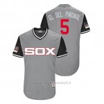 Maglia Baseball Uomo Chicago White Sox Yolmer Sanchez 2018 Llws Players Weekend El Del Pinonal Grigio