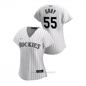 Maglia Baseball Donna Colorado Rockies Jon Gray 2020 Replica Primera Bianco
