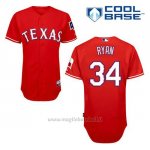Maglia Baseball Uomo Texas Rangers Nolan Ryan 34 Rosso Alterner Cool Base