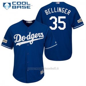 Maglia Baseball Uomo Los Angeles Dodgers 2017 Postseason Cody Bellinger Cool Base