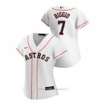 Maglia Baseball Donna Houston Astros Craig Biggio 2020 Replica Primera Bianco