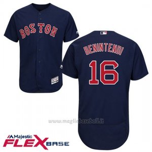 Maglia Baseball Uomo Boston Red Sox 16 Andrew Benintendi Blu Alterner Flex Base